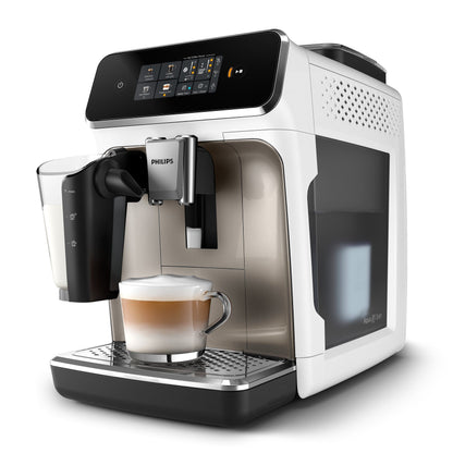 Kaffeevollautomat EP2333/40 2300 Series 4 Kaffeespezialitäten, mit LatteGo-Milchsystem, Schwarz verchromt