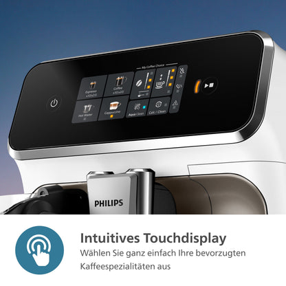 Kaffeevollautomat EP2333/40 2300 Series 4 Kaffeespezialitäten, mit LatteGo-Milchsystem, Schwarz verchromt